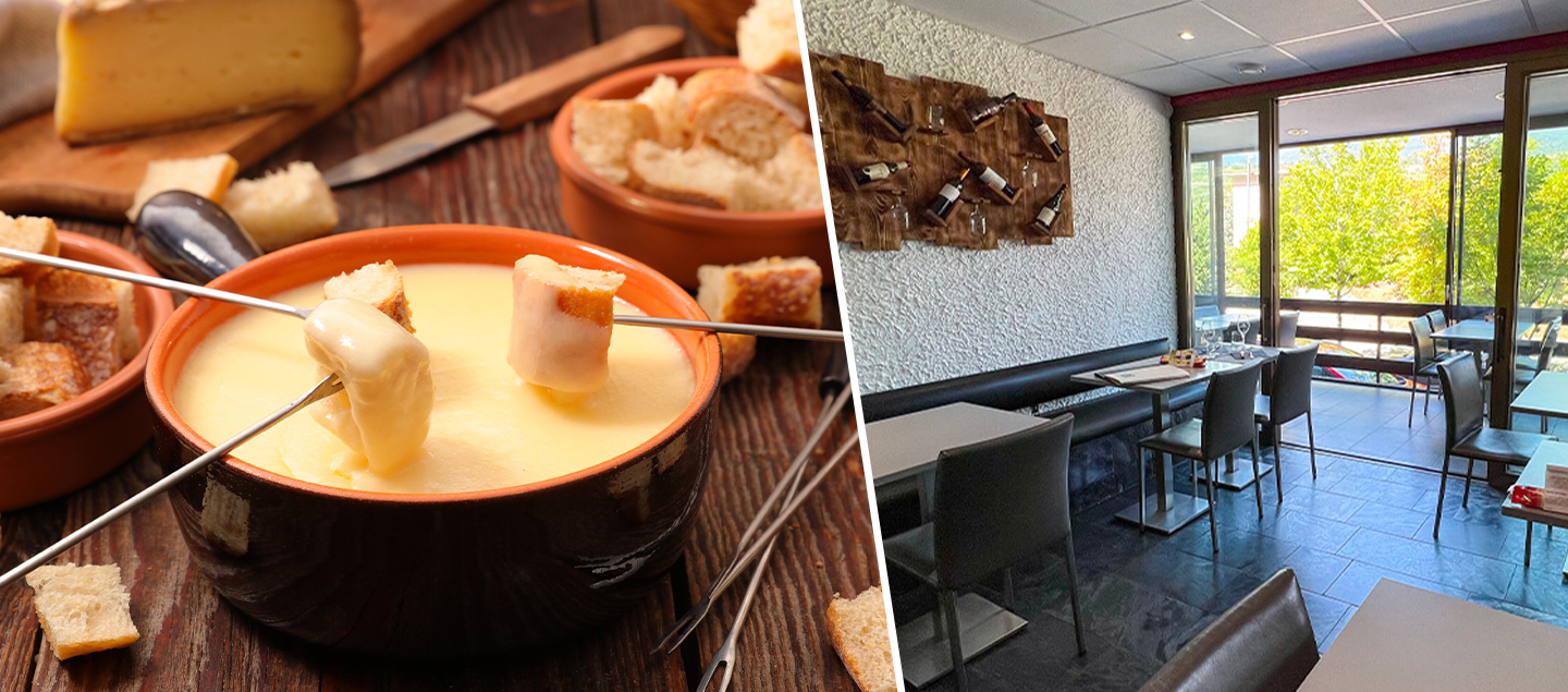 Menu Fondue au Fromage au choix (Nature, Tomate ou Bolets) avec entrée et dessert dès 2 personnes